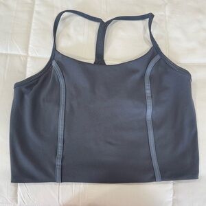 Yogalicious Charcoal Grey Racerback Sports Bra Crop
